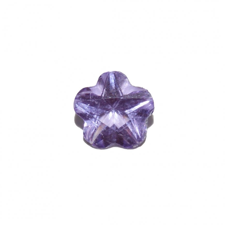Purple crystal flower 5mm floating locket charm - Click Image to Close