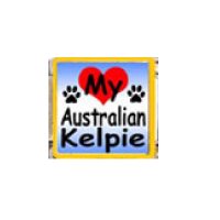 Love my Australian Kelpie - dog - enamel 9mm Italian charm