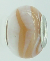 EB319 - Brown marble effect bead