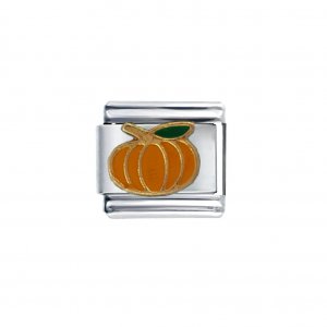 Orange Pumpkin - 9mm Italian charm