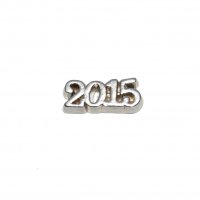 2015 silvertone 9mm floating charm fits glass lockets