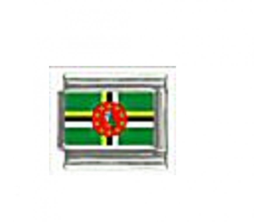 Flag - Dominica photo 9mm Italian charm - Click Image to Close