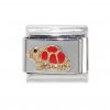 Turtle red and gold - 9mm Enamel Italian Charm