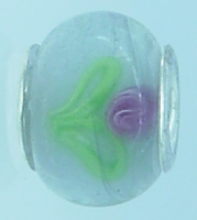EB302 - Green and pink swirl bead