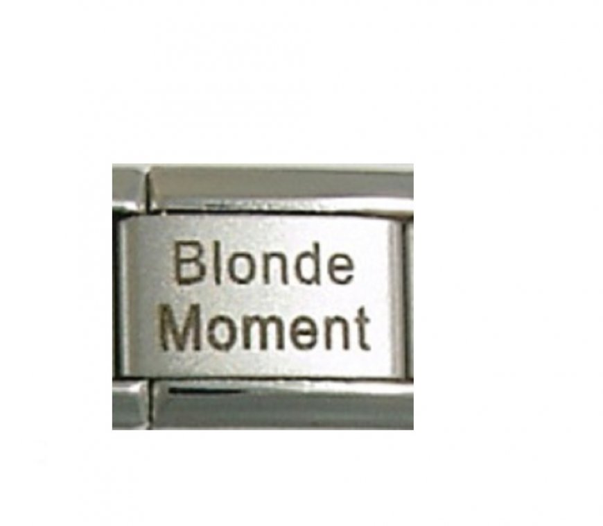 Blonde moment (b) - laser 9mm Italian charm - Click Image to Close