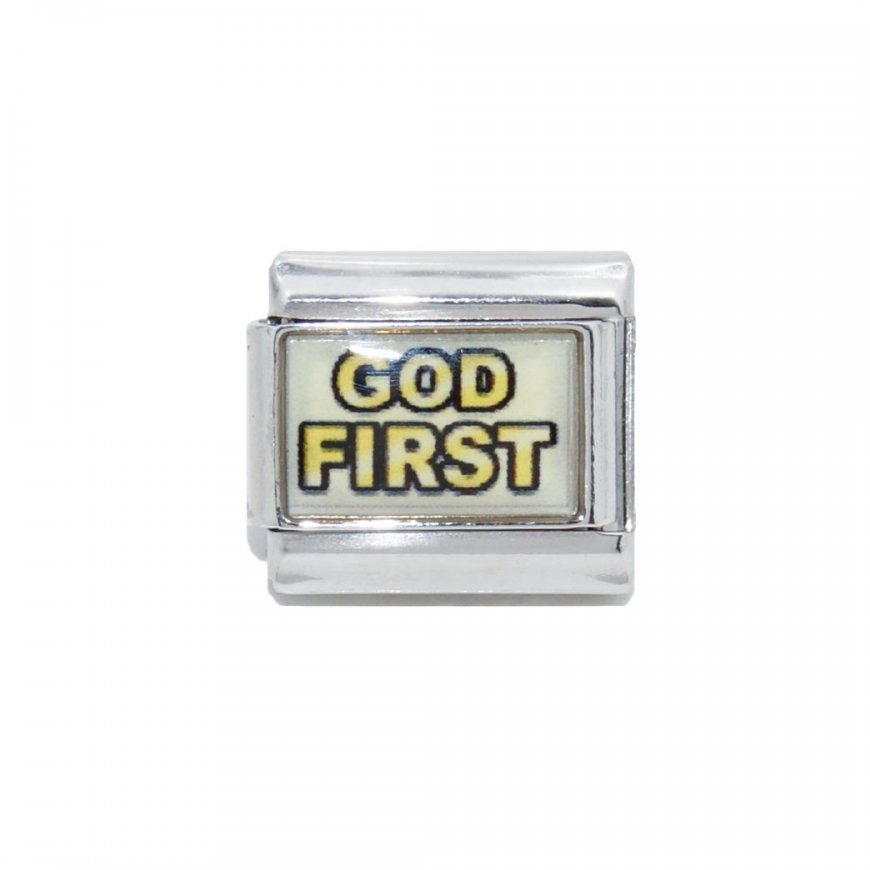 God First (a) - 9mm photo Italian charm - Click Image to Close