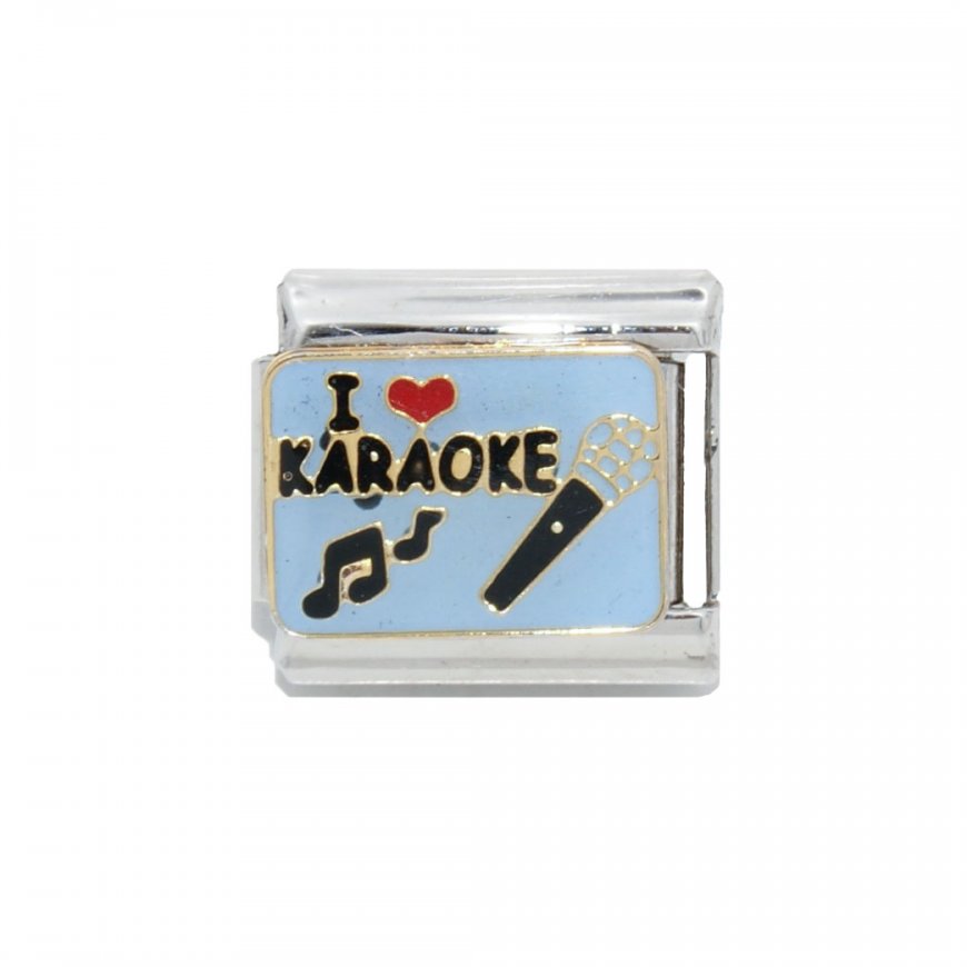 I love karaoke - 9mm enamel Italian charm - Click Image to Close