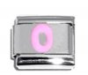 Pink Letter O - 9mm Italian charm