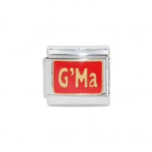 G'Ma on Red - Enamel 9mm Italian charm