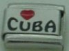 Love Cuba - Red heart laser 9mm Italian charm