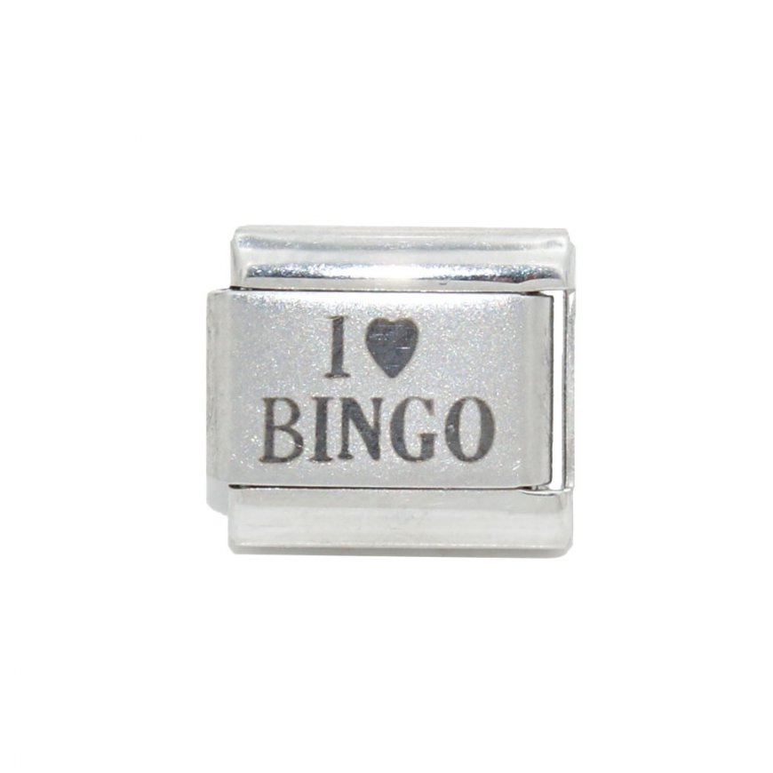 I love Bingo (a) - 9mm plain Laser Italian charm - Click Image to Close