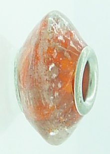 EB348 - Orange and gold bead - Click Image to Close