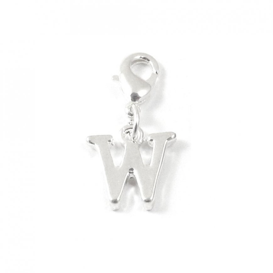 Letter W - Clip on charm fits Thomas Sabo Style Bracelets - Click Image to Close