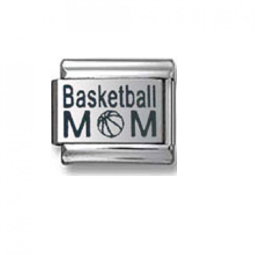 Basketball Mom - laser 9mm Italian charm - Click Image to Close