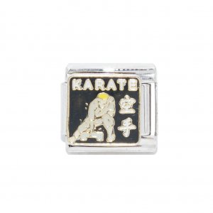 Karate - 9mm enamel Italian charm