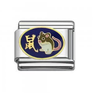 Zodiac - Chinese Year of the Rat - 9mm Italian charm