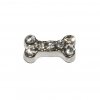 Dog bone with stones 8mm floating charm fits memory lockets