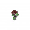 Red Rose with silver colour outline 8mm floating locket charm