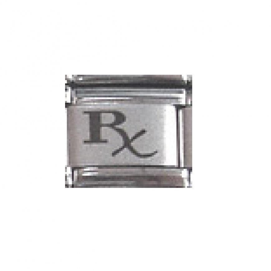 RX pharmacist - 9mm Laser Italian Charm - Click Image to Close