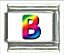 Rainbow letter - B