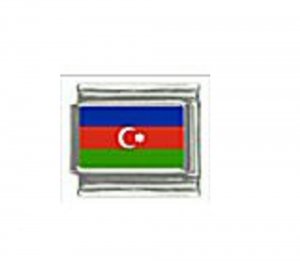 Flag - Azerbaijan photo 9mm Italian charm
