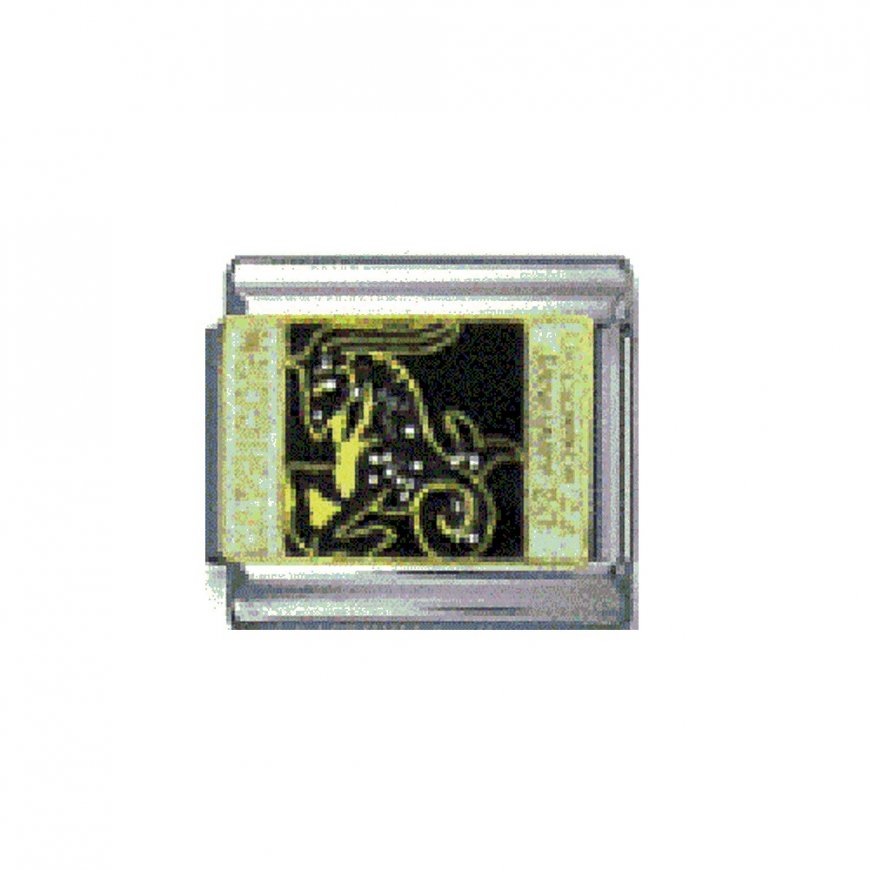 Capricorn Sparkly enamel (22/12-20/1) 9mm Italian charm - Click Image to Close