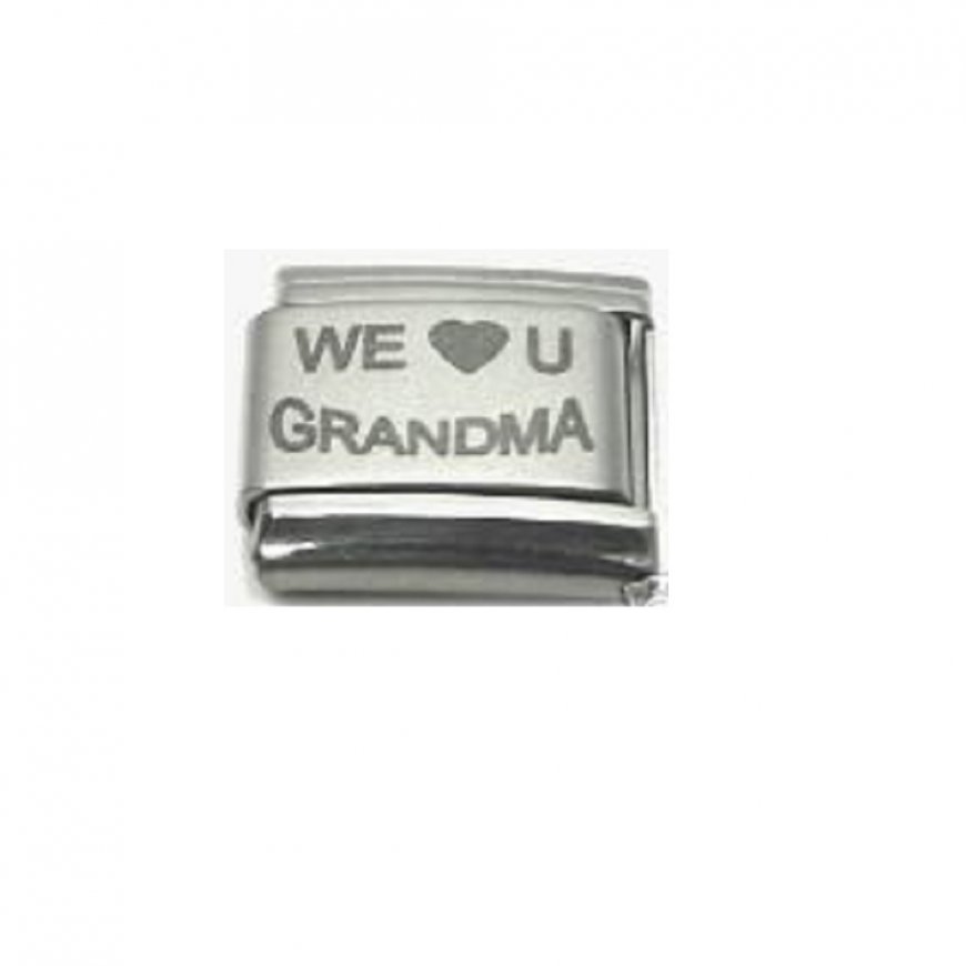 We love U Grandma - Laser 9mm Italian Charm - Click Image to Close
