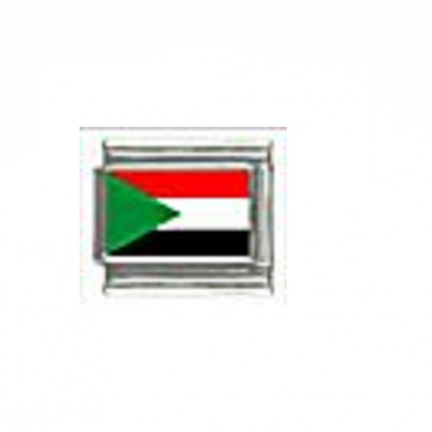 Flag - Sudan photo 9mm Italian charm - Click Image to Close