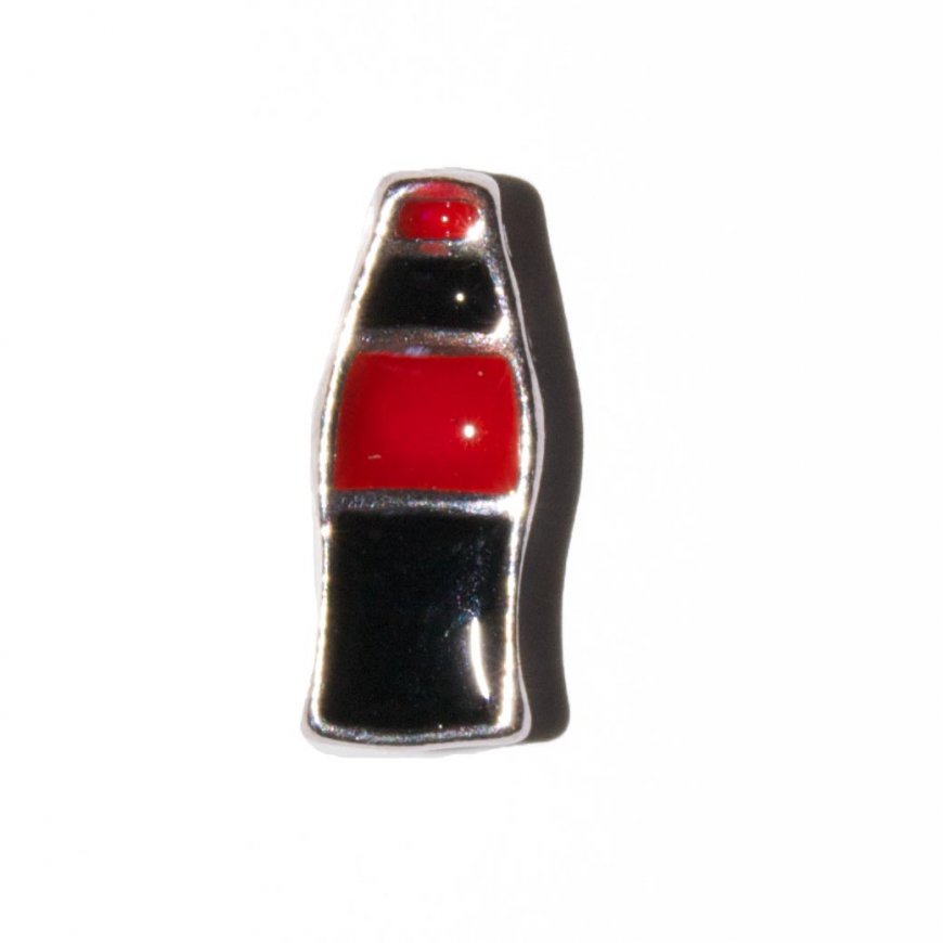 Cola Bottle - enamel 9mm Italian Charm - Click Image to Close
