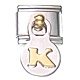 Dangle letter - K - 9mm classic Italian charm - Click Image to Close