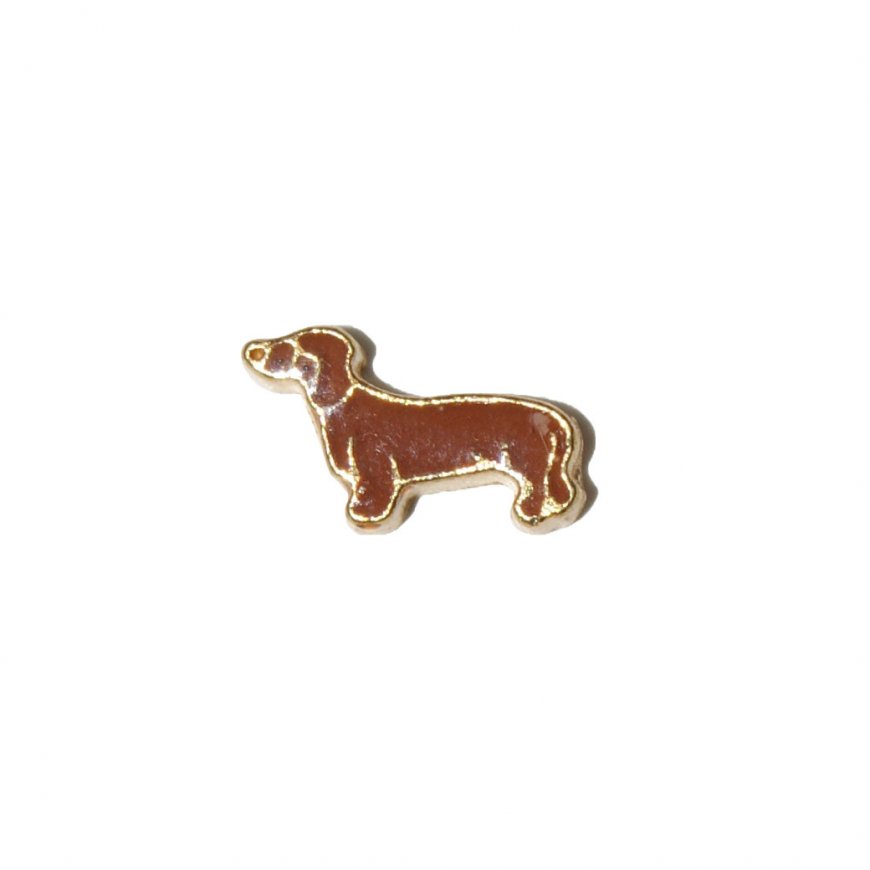Dachshund Dog 9mm floating charm - Click Image to Close