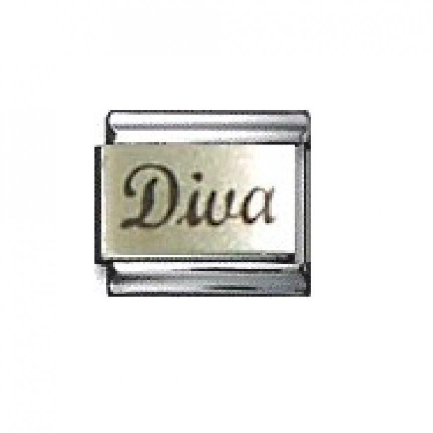 Diva - laser (a) 9mm Italian charm - Click Image to Close