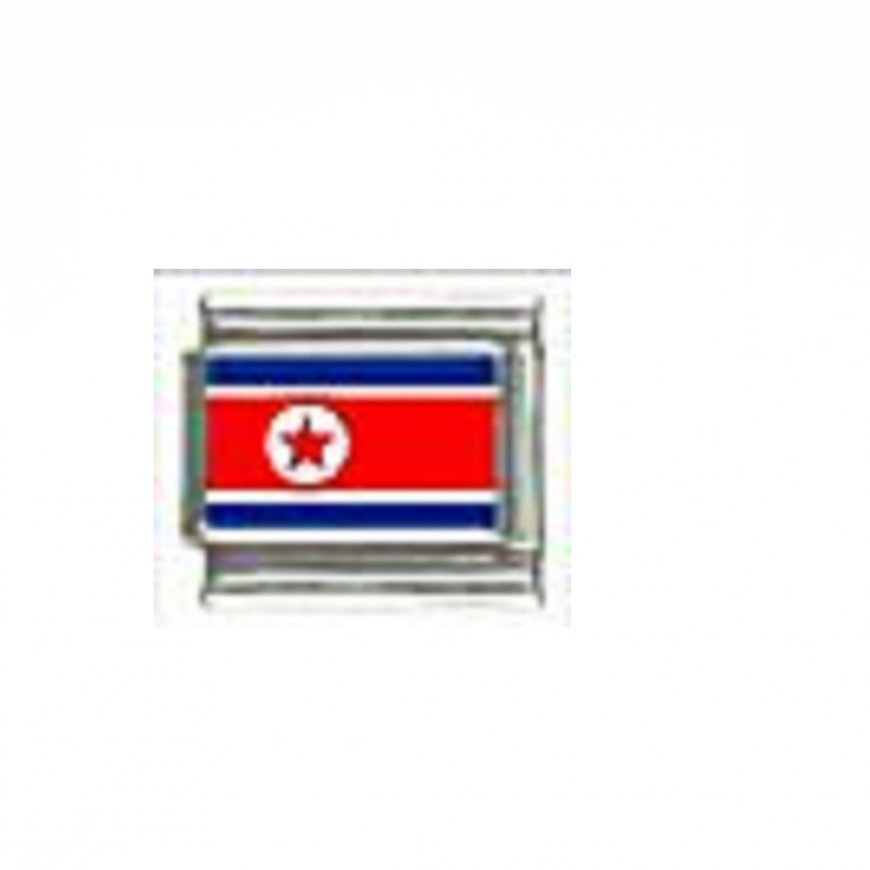 Flag - North Korea photo 9mm Italian charm - Click Image to Close