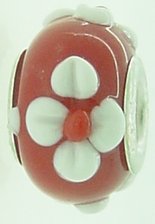 EB373 - Red and white bead - Click Image to Close
