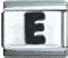 Letter E black - 9mm Italian charm - Click Image to Close