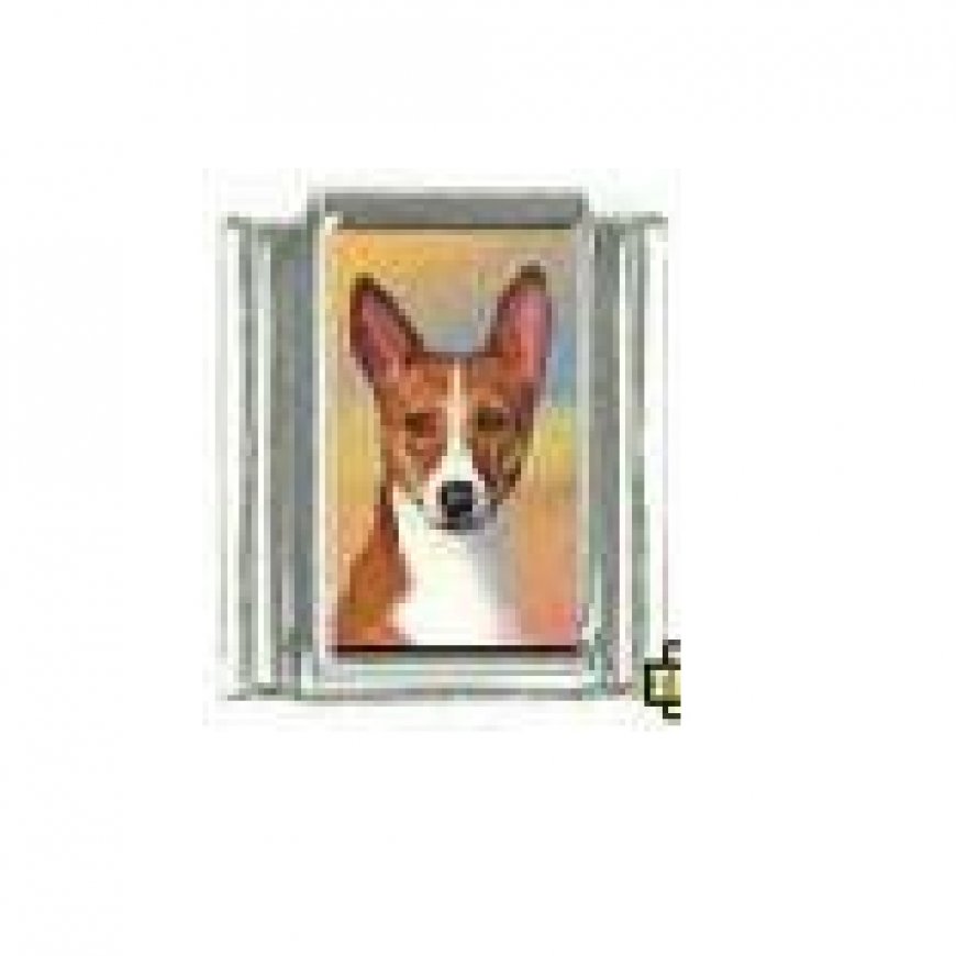 Dog charm - Basenji 5 - 9mm Italian charm - Click Image to Close
