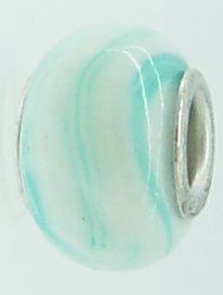 EB323 - Turquoise marble effect bead - Click Image to Close