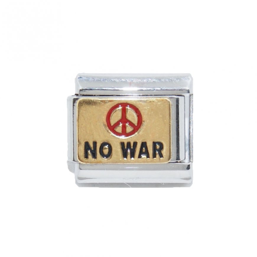Peace No War - Enamel 9mm Italian Charm - Click Image to Close