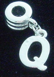 NEW Dangle letter Q - fits European bead bracelets - Click Image to Close