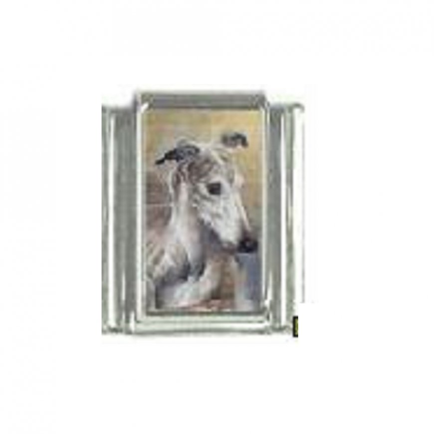 Dog charm - Whippet 5 - 9mm Italian Charm - Click Image to Close