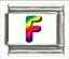 Rainbow letter - F