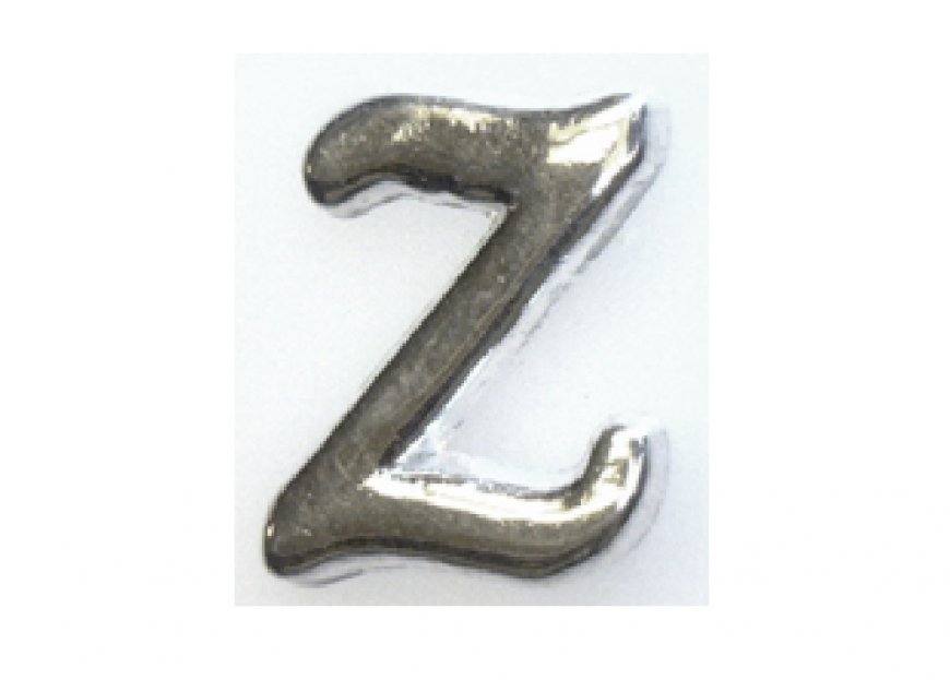 Silvertone flat letter Z - floating memory locket charm - Click Image to Close