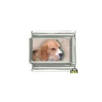 Dog charm - Basset hound 3 - 9mm Italian charm