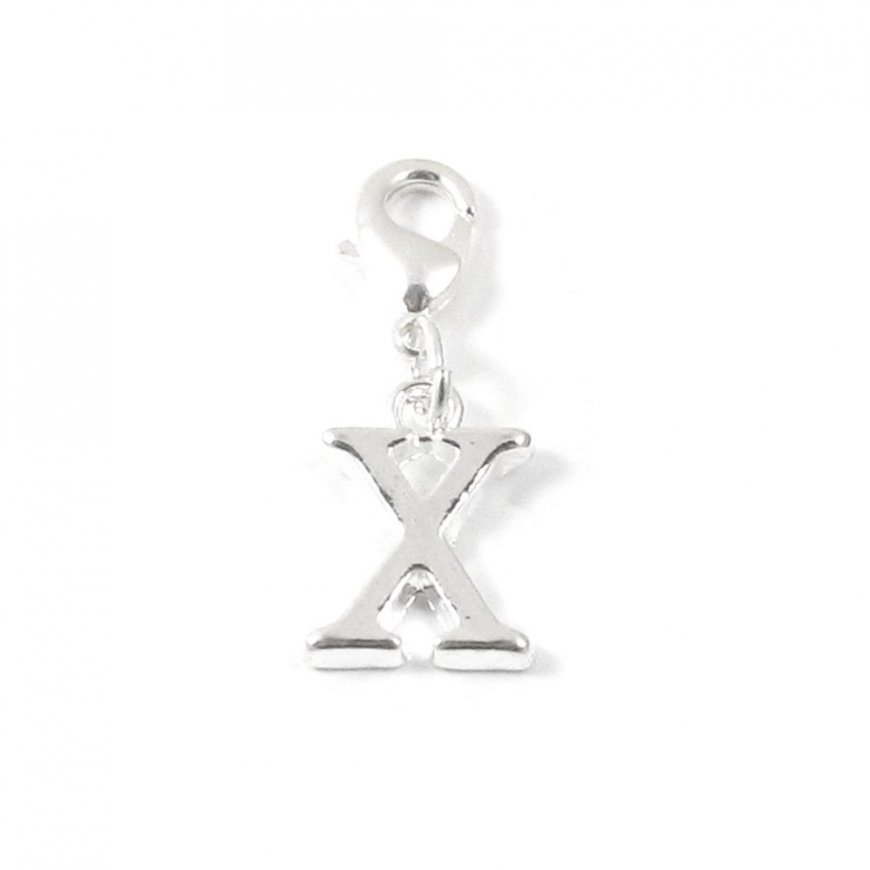 Letter X - Clip on charm fits Thomas Sabo Style Bracelets - Click Image to Close