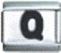 Letter Q black - 9mm Italian charm - Click Image to Close