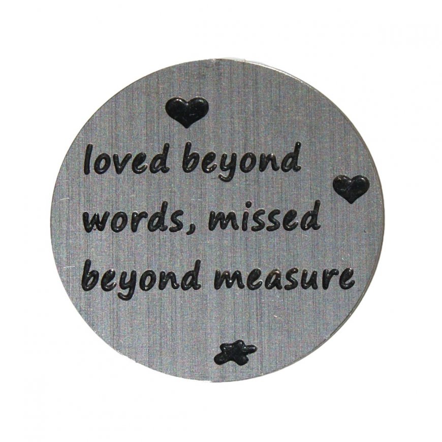 Loved beyond words 22mm Plate to fit 30mm Lockets - Click Image to Close