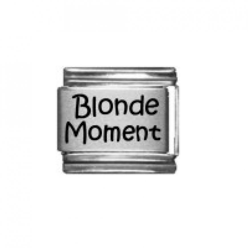 Blonde moment (a) - laser 9mm Italian charm - Click Image to Close