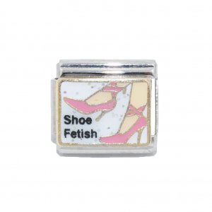 Shoe fetish (a) - enamel 9mm Italian charm