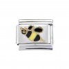 Bee gold outline - enamel 9mm Italian charm
