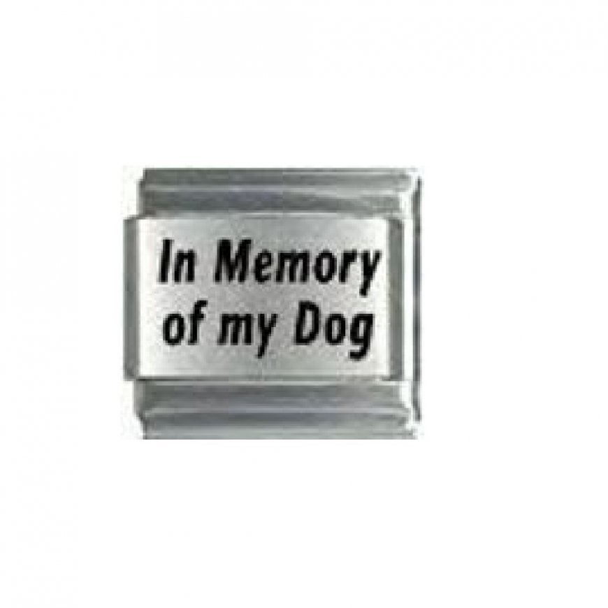 In memory of my dog - laser 9mm Italian charm - Click Image to Close